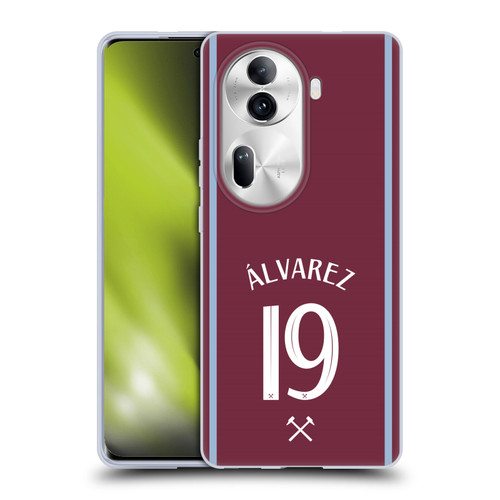 West Ham United FC 2024/25 Players Home Kit Edson Álvarez Soft Gel Case for OPPO Reno11 Pro West Ham United FC 2024/25 Players Home Kit Edson Álvarez Soft Gel Case for OPPO Reno11 Pro