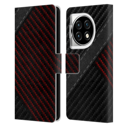 Alyn Spiller Carbon Fiber Stitch Leather Book Wallet Case Cover For OPPO OnePlus Ace 3 5G
