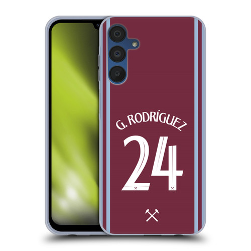 West Ham United FC 2024/25 Players Home Kit Guido Rodríguez Soft Gel Case for Samsung Galaxy A15