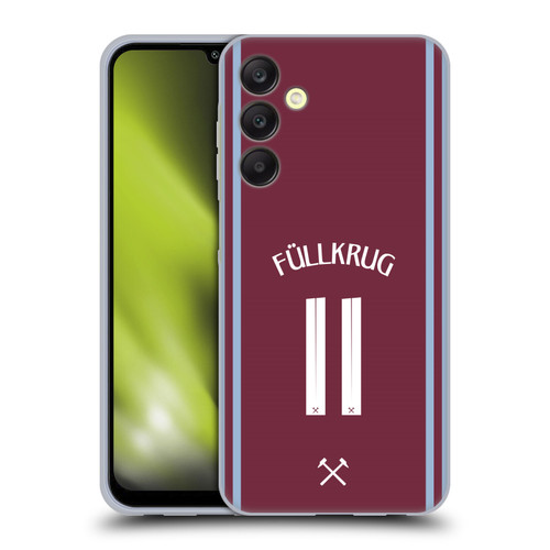 West Ham United FC 2024/25 Players Home Kit Niclas Füllkrug Soft Gel Case for Samsung Galaxy A25 5G