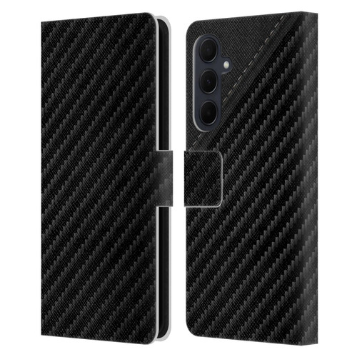 Alyn Spiller Carbon Fiber Leather Leather Book Wallet Case Cover For Samsung Galaxy A35 5G