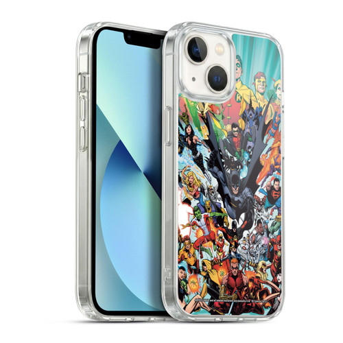Justice League DC Comics Teen Titans Comic Art #100 Variant Soft Gel Case for Apple iPhone 13
