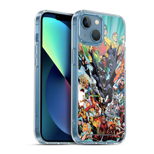 Justice League DC Comics Teen Titans Comic Art #100 Variant Soft Gel Case for Apple iPhone 13 Mini & MagSafe