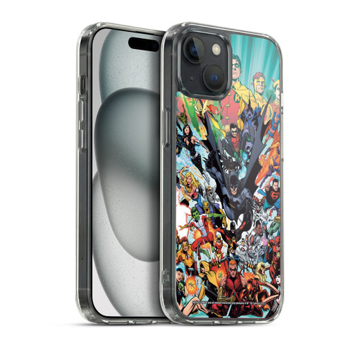 Justice League DC Comics Teen Titans Comic Art #100 Variant Soft Gel Case for Apple iPhone 15 Plus & MagSafe