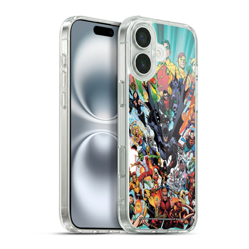 Justice League DC Comics Teen Titans Comic Art #100 Variant Soft Gel Case for Apple iPhone 16 Plus & MagSafe