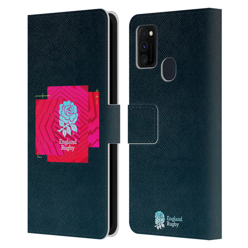 England Rugby Union This Rose Means Everything Slogan in Black Leather Book Wallet Case Cover For Samsung Galaxy M30s (2019)/M21 (2020)