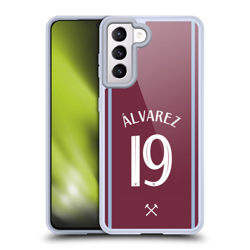 West Ham United FC 2024/25 Players Home Kit Edson Álvarez Soft Gel Case for Samsung Galaxy S21 5G
