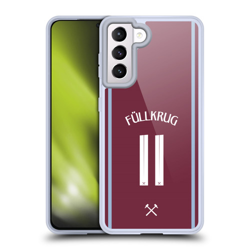 West Ham United FC 2024/25 Players Home Kit Niclas Füllkrug Soft Gel Case for Samsung Galaxy S21 5G