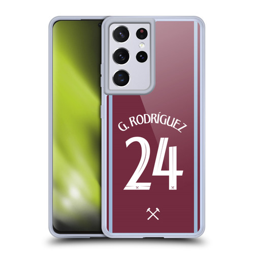 West Ham United FC 2024/25 Players Home Kit Guido Rodríguez Soft Gel Case for Samsung Galaxy S21 Ultra 5G