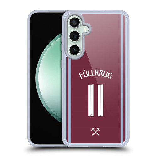 West Ham United FC 2024/25 Players Home Kit Niclas Füllkrug Soft Gel Case for Samsung Galaxy S23 FE 5G