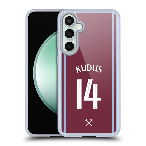 West Ham United FC 2024/25 Players Home Kit Mohammed Kudus Soft Gel Case for Samsung Galaxy S23 FE 5G West Ham United FC 2024/25 Players Home Kit Mohammed Kudus Soft Gel Case for Samsung Galaxy S23 FE 5G