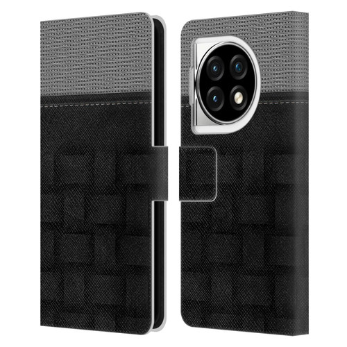 Alyn Spiller Luxury Charcoal Leather Book Wallet Case Cover For OPPO OnePlus Ace 3 5G