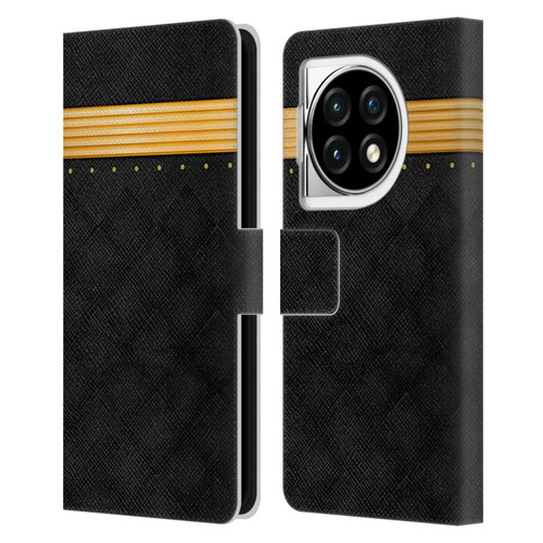 Alyn Spiller Luxury Gold Leather Book Wallet Case Cover For OPPO OnePlus Ace 3 5G