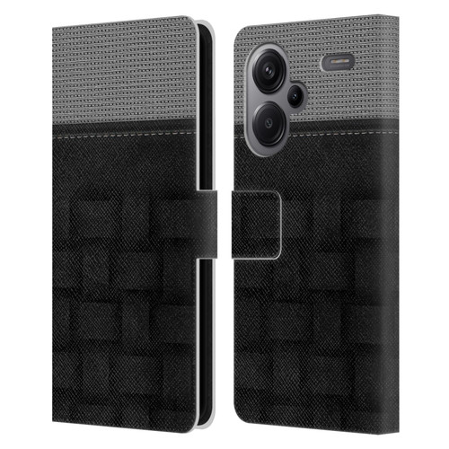 Alyn Spiller Luxury Charcoal Leather Book Wallet Case Cover For Xiaomi Redmi Note 13 Pro Plus 5G