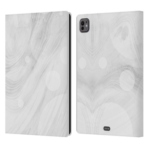 Alyn Spiller Marble White Leather Book Wallet Case Cover For Apple iPad Pro 11 M4 2024