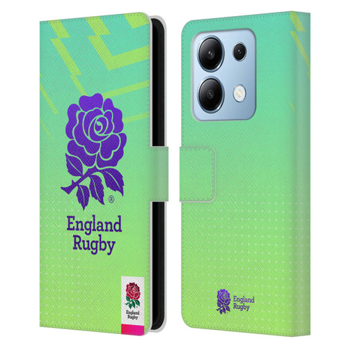 England Rugby Union This Rose Means Everything Logo in Neon Green Leather Book Wallet Case Cover For Xiaomi Redmi Note 13/13 Pro 5G