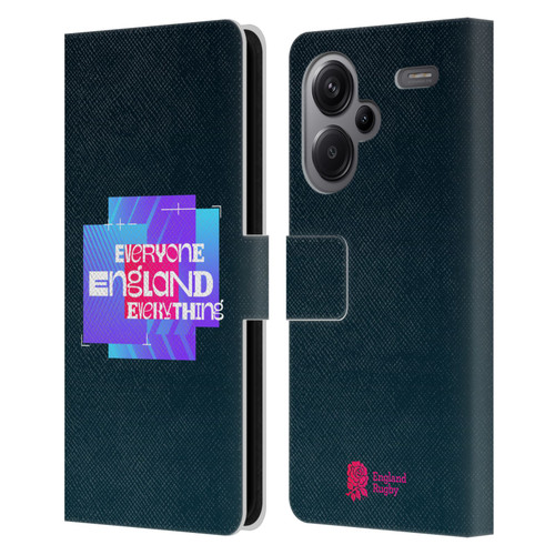 England Rugby Union This Rose Means Everything Logo in Black Leather Book Wallet Case Cover For Xiaomi Redmi Note 13 Pro Plus 5G