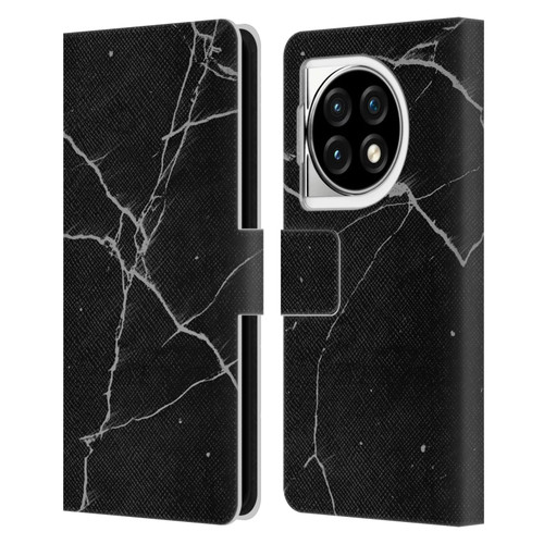 Alyn Spiller Marble Black Leather Book Wallet Case Cover For OPPO OnePlus Ace 3 5G