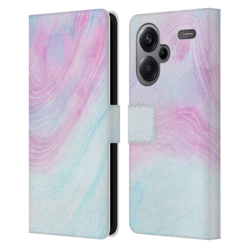 Alyn Spiller Marble Pastel Leather Book Wallet Case Cover For Xiaomi Redmi Note 13 Pro Plus 5G
