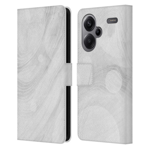 Alyn Spiller Marble White Leather Book Wallet Case Cover For Xiaomi Redmi Note 13 Pro Plus 5G