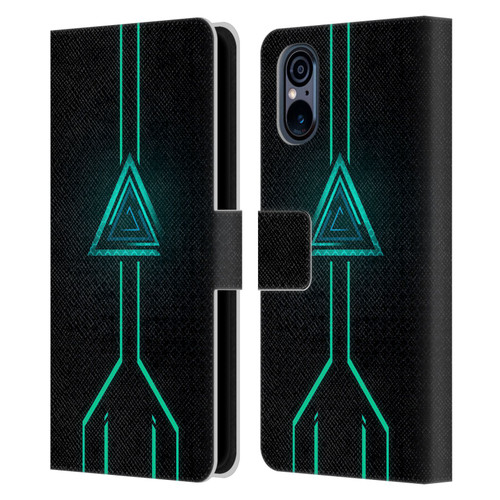 Alyn Spiller Neon Green Leather Book Wallet Case Cover For Sony Xperia 5 V 5G