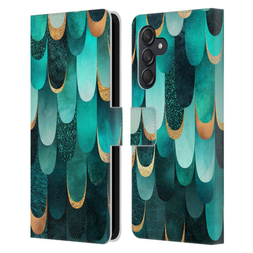 Elisabeth Fredriksson Sparkles Turquoise Leather Book Wallet Case Cover For Samsung Galaxy M55 5G