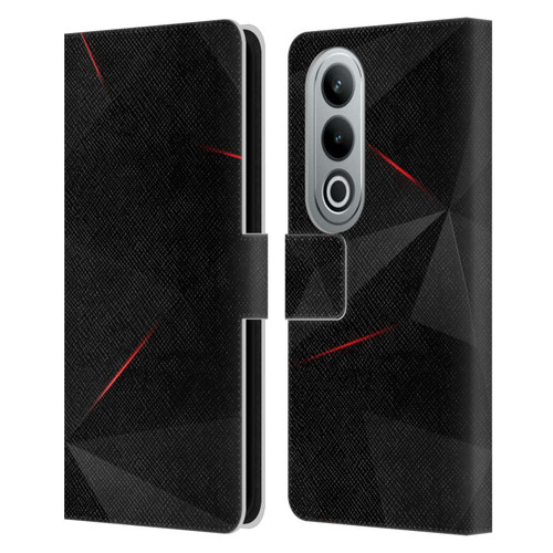 Alyn Spiller Tectonic Red Leather Book Wallet Case Cover For OPPO OnePlus Ace 3V 5G
