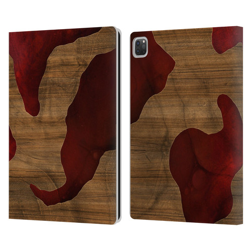 Alyn Spiller Wood & Resin Fire Leather Book Wallet Case Cover For Apple iPad Pro 13 M4 2024