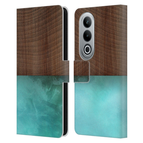 Alyn Spiller Wood & Resin Blocking Leather Book Wallet Case Cover For OPPO OnePlus Ace 3V 5G