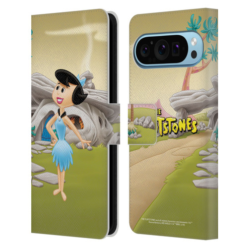 The Flintstones Characters Betty Rubble Leather Book Wallet Case Cover For Google Pixel 9 / Pixel 9 Pro