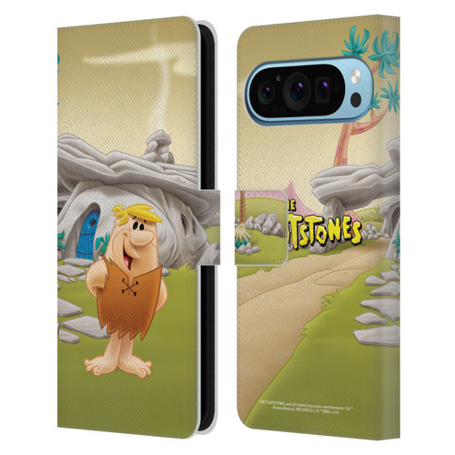 The Flintstones Characters Barney Rubble Leather Book Wallet Case Cover For Google Pixel 9 / Pixel 9 Pro