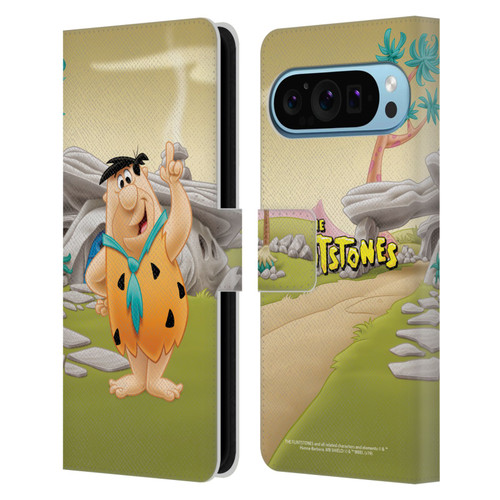 The Flintstones Characters Fred Flintstones Leather Book Wallet Case Cover For Google Pixel 9 / Pixel 9 Pro