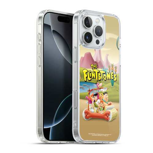 The Flintstones Characters Stone Car Soft Gel Case for Apple iPhone 16 Pro Max & MagSafe