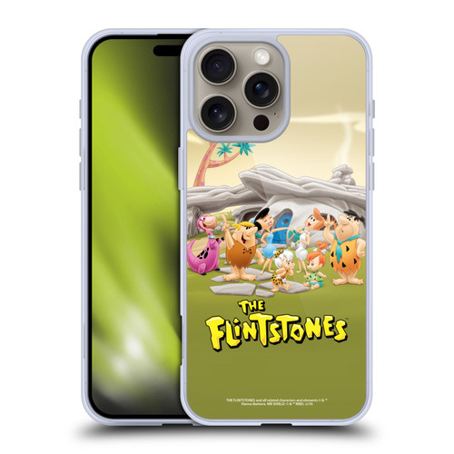 The Flintstones Characters Stone House Soft Gel Case for Apple iPhone 16 Pro Max