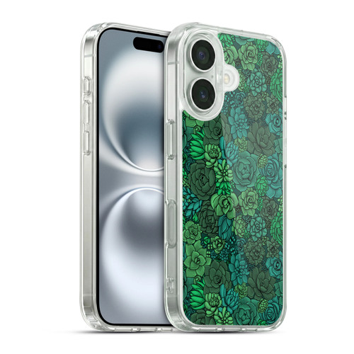 Katerina Kirilova Art Succulent Garden Soft Gel Case for Apple iPhone 16 & MagSafe