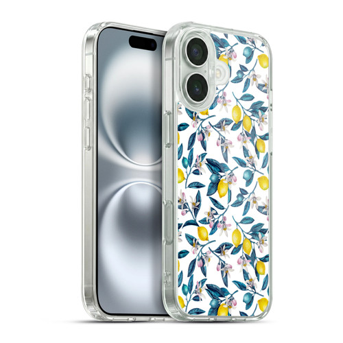 Katerina Kirilova Art Lemons And Blooms Soft Gel Case for Apple iPhone 16 Plus & MagSafe