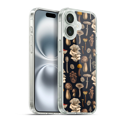 Katerina Kirilova Art Wild Mushrooms Soft Gel Case for Apple iPhone 16 Plus & MagSafe