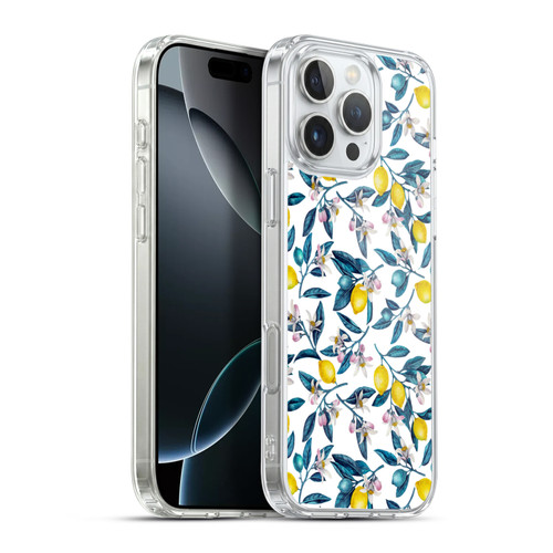 Katerina Kirilova Art Lemons And Blooms Soft Gel Case for Apple iPhone 16 Pro Max & MagSafe