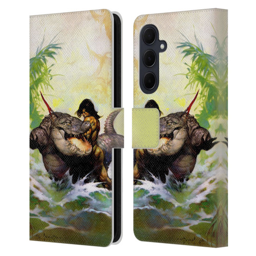 Frank Frazetta Fantasy Monster Out Of Time Leather Book Wallet Case Cover For Samsung Galaxy A35 5G