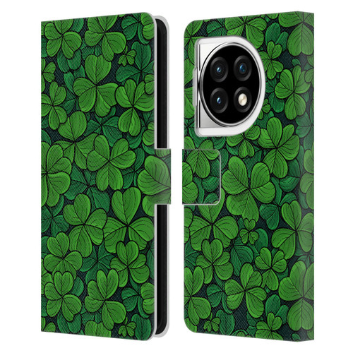Katerina Kirilova Fruits & Foliage Patterns Clovers Leather Book Wallet Case Cover For OPPO OnePlus Ace 3 5G