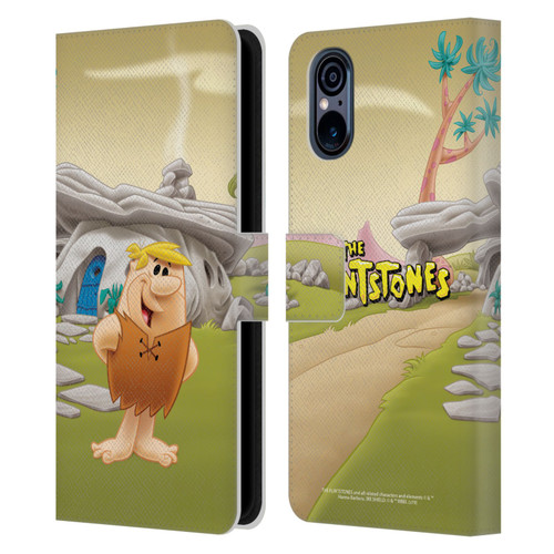 The Flintstones Characters Barney Rubble Leather Book Wallet Case Cover For Sony Xperia 5 V 5G