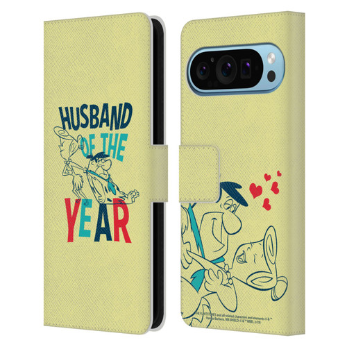 The Flintstones Graphics Husband Of The Year Leather Book Wallet Case Cover For Google Pixel 9 / Pixel 9 Pro