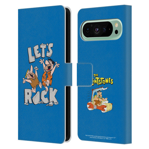 The Flintstones Graphics Fred And Barney Leather Book Wallet Case Cover For Google Pixel 9 Pro XL