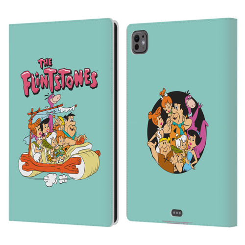 The Flintstones Graphics Family Leather Book Wallet Case Cover For Apple iPad Pro 11 M4 2024