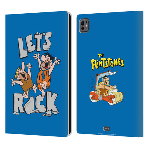 The Flintstones Graphics Fred And Barney Leather Book Wallet Case Cover For Apple iPad Pro 11 M4 2024