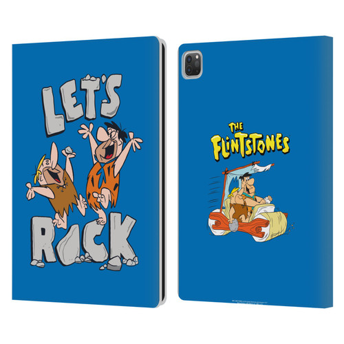 The Flintstones Graphics Fred And Barney Leather Book Wallet Case Cover For Apple iPad Pro 13 M4 2024