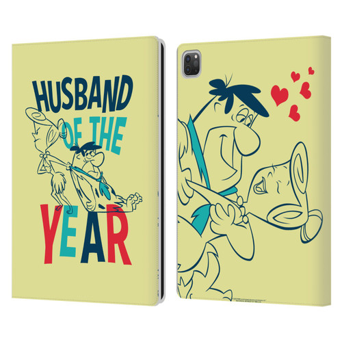 The Flintstones Graphics Husband Of The Year Leather Book Wallet Case Cover For Apple iPad Pro 13 M4 2024