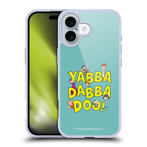 The Flintstones Graphics Yabba-Dabba-Doo Soft Gel Case for Apple iPhone 16