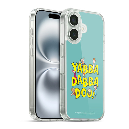 The Flintstones Graphics Yabba-Dabba-Doo Soft Gel Case for Apple iPhone 16 & MagSafe