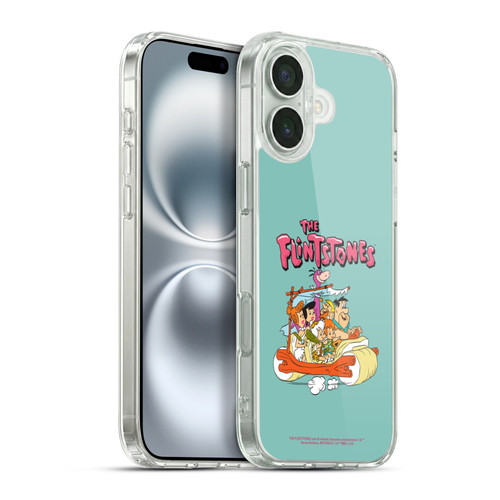 The Flintstones Graphics Family Soft Gel Case for Apple iPhone 16 Plus & MagSafe